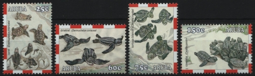 Aruba 2003 - Mi-Nr. 313-316 ** - MNH - Schildkröten / Marine turtle
