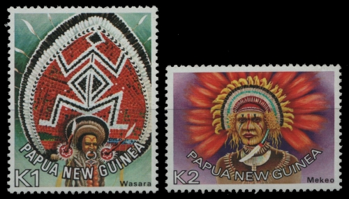 Papua-Neuguinea 1977 - Mi-Nr. 319-320 ** - MNH - Kopfschmuck