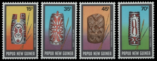 Papua-Neuguinea 1987 - Mi-Nr. 548-551 ** - MNH - Kriegsschilde