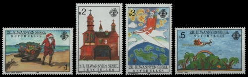 Äußere Seychellen 1988 - Mi-Nr. 158-161 ** - MNH - Weihnachten / X-mas