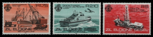 Äußere Seychellen 1982 - Mi-Nr. 33-35 ** - MNH - Schiffe / Ships