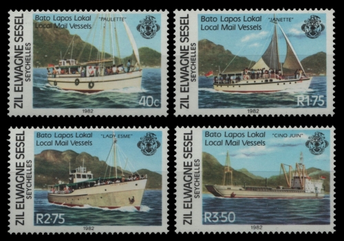 Äußere Seychellen 1982 - Mi-Nr. 36-39 ** - MNH - Schiffe / Ships