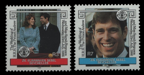 Äußere Seychellen 1986 - Mi-Nr. 117-118 ** - MNH - Hochzeit Prinz Andrew
