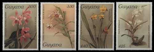 Guyana 1987 - Mi-Nr. 1758-1761 ** - MNH - Orchideen / Orchids (XXIII)