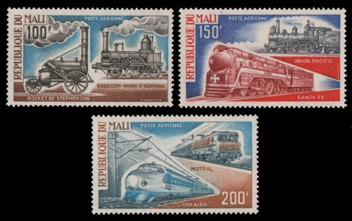 Mali 1973 - Mi-Nr. 401-403 ** - MNH - Eisenbahn / Train