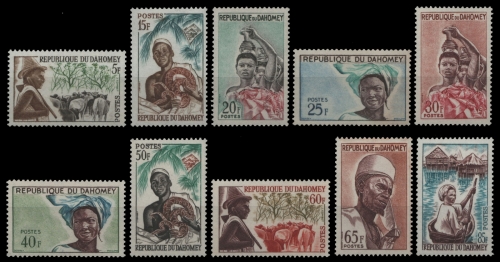 Dahomey 1963 - Mi-Nr. 200-211 ** - MNH - Freimarken / Definitives