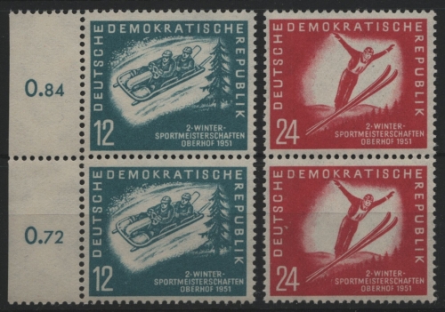 DDR 1951 - Mi-Nr. 280-281 ** - MNH - Paar - senkrecht