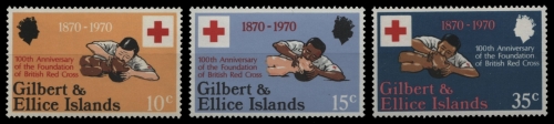 Gilbert und Ellice 1970 - Mi-Nr. 154-156 ** - MNH - Rotes Kreuz / Red cross