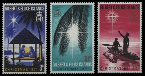 Gilbert und Ellice 1971 - Mi-Nr. 185-187 ** - MNH - Weihnachten / X-mas