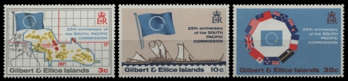 Gilbert und Ellice 1972 - Mi-Nr. 191-193 ** - MNH - Südpazifik-Kommission