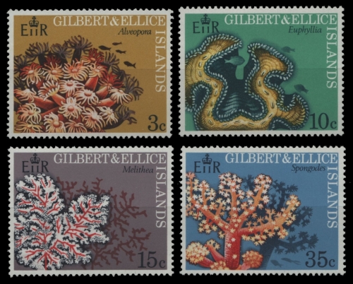 Gilbert und Ellice 1972 - Mi-Nr. 194-197 ** - MNH - Korallen / Corals