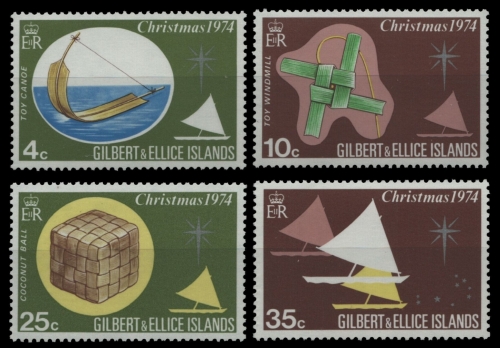 Gilbert und Ellice 1974 - Mi-Nr. 225-228 ** - MNH - Weihnachten / X-mas