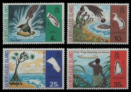 Gilbert und Ellice 1975 - Mi-Nr. 240-243 ** - MNH - Legenden