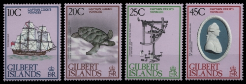Gilbert und Ellice 1979 - Mi-Nr. 318-321 ** - MNH - Schiffe / Ships - Cook