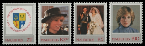 Mauritius 1982 - Mi-Nr. 544-547 ** - MNH - Lady Diana