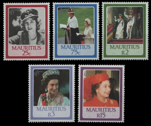 Mauritius 1986 - Mi-Nr. 625-629 ** - MNH - Queen Elizabeth II