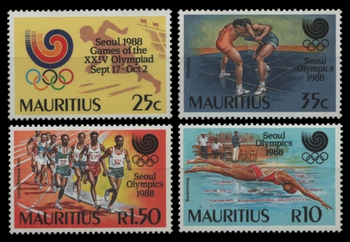 Mauritius 1988 - Mi-Nr. 674-677 ** - MNH - Olympia Seoul