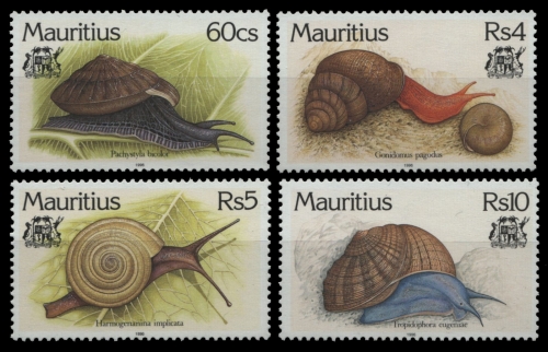 Mauritius 1996 - Mi-Nr. 812-815 ** - MNH - Landschnecken / Land snails