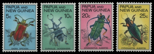 Papua-Neuguinea 1967 - Mi-Nr. 111-114 ** - MNH - Käfer / Beetles
