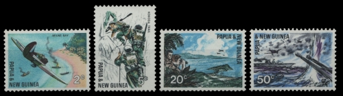 Papua-Neuguinea 1967 - Mi-Nr. 119-122 ** - MNH - Zweiter Weltkrieg / WW II