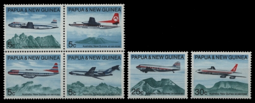 Papua-Neuguinea 1970 - Mi-Nr. 179-184 ** - MNH - Flugzeuge / Airplanes