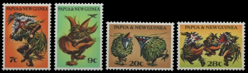 Papua-Neuguinea 1971 - Mi-Nr. 211-214 ** - MNH - Tänzer