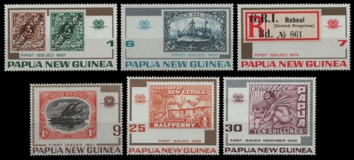 Papua-Neuguinea 1973 - Mi-Nr. 262-267 ** - MNH - Marke auf Marke