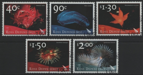 Ross-Gebiet 2003 - Mi-Nr. 84-88 gest / used - Meeresleben / Marine life