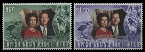 BIOT 1972 - Mi-Nr. 48-49 ** - MNH - Silberhochzeit