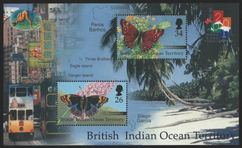 BIOT 2001 - Mi-Nr. Block 15 ** - MNH - Schmetterlinge / Butterflies