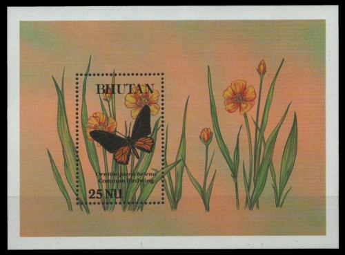 Bhutan 1990 - Mi-Nr. Block 244 ** - MNH - Schmetterlinge / Butterflies