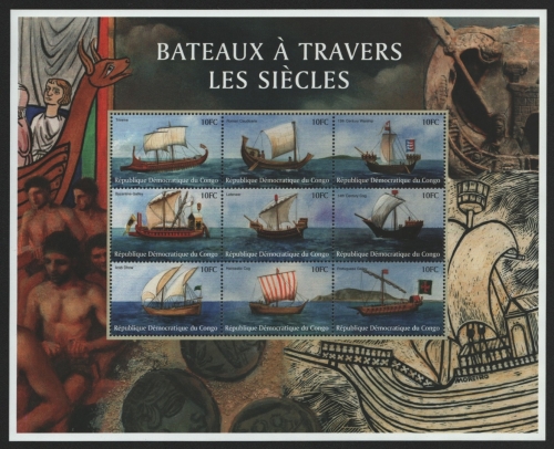 Kongo-Kinshasa 2001 - Mi-Nr. 1600-1608 ** - MNH - Schiffe / Ships