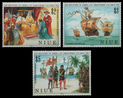Niue 1992 - Mi-Nr. 790-792 ** - MNH - Schiffe / Ships - Columbus