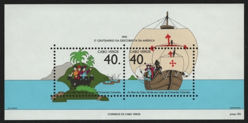 Kap Verde 1992 - Mi-Nr. Block 20 ** - MNH - Schiffe / Ships - Columbus