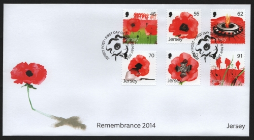 Jersey 2014 - Mi-Nr. 1803-1808 - FDC - Erster Weltkrieg / World War I