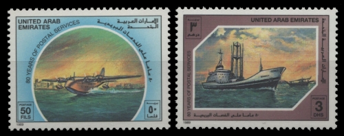 Ver. Arabische Emirate 1989 - Mi-Nr. 269-270 ** - MNH - Schiffe / Ships
