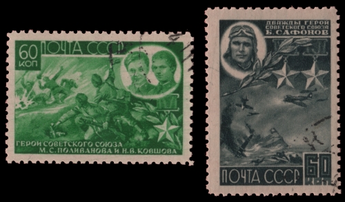 Russia / Sowjetunion 1944 - Mi-Nr. 930-931 gest / used - Helden der Sowjetunion
