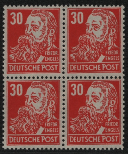 SBZ 1948 - Mi-Nr. 222 a ** - MNH - Viererblock - BPP geprüft