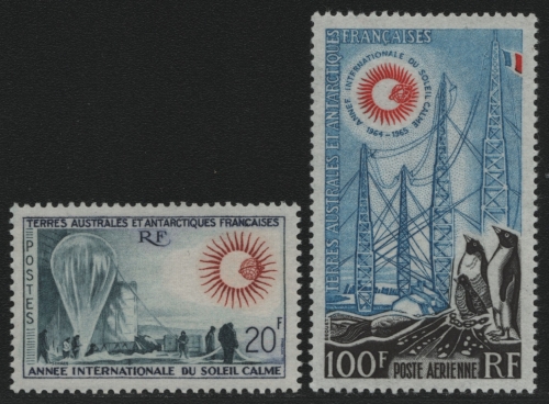 TAAF 1963 - Mi-Nr. 29-30 ** - MNH - Jahr der ruhigen Sonne (I)