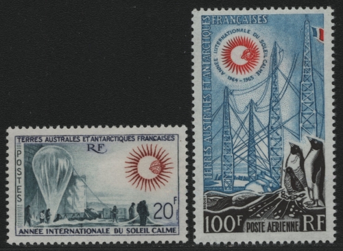 TAAF 1963 - Mi-Nr. 29-30 ** - MNH - Jahr der ruhigen Sonne (II)