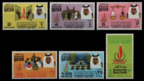 Qatar 1973 - Mi-Nr. 579-584 ** - MNH - Menschenrechte / Human rights