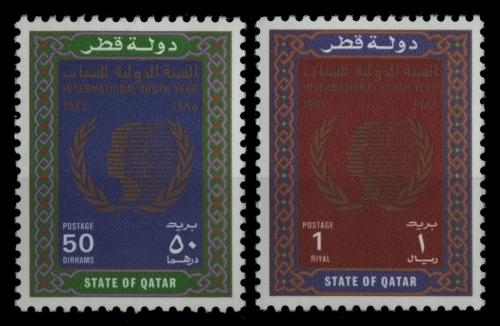 Qatar 1985 - Mi-Nr. 875-876 ** - MNH - Jahr der Jugend