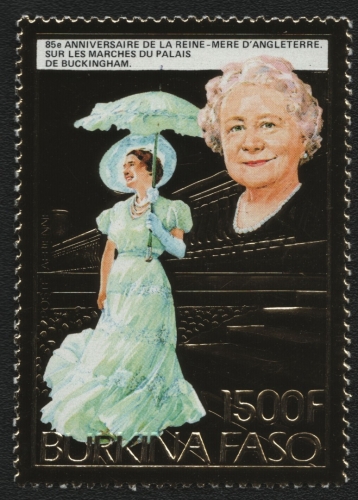 Burkina Faso 1985 - Mi-Nr. 1017 A ** - MNH - Gold - Queen Mum