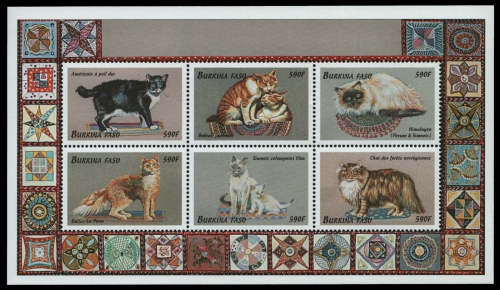 Burkina Faso 1999 - Mi-Nr. 1694-1699 ** - MNH - Katzen / Cats