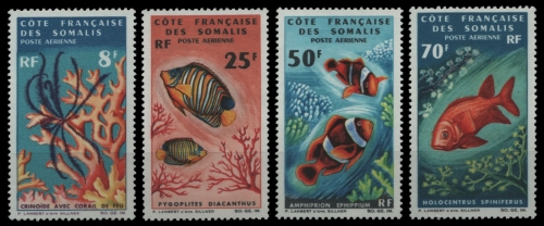 Französische Somaliküste 1966 - Mi-Nr. 377-380 ** - MNH - Meeresleben