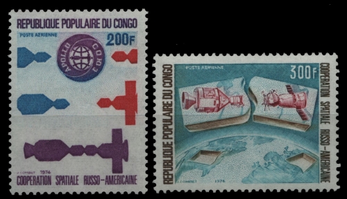 Kongo-Brazzaville 1974 - Mi-Nr. 417-418 ** - MNH - Raumfahrt / Space