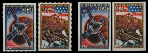 Guinea-Bissau 1977 - Mi-Nr. 420-421 A & B ** - MNH - Raumfahrt / Space