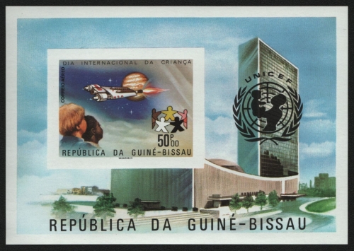 Guinea-Bissau 1979 - Mi-Nr. Block 140 B ** - MNH - ungez / imp - Raumfahrt