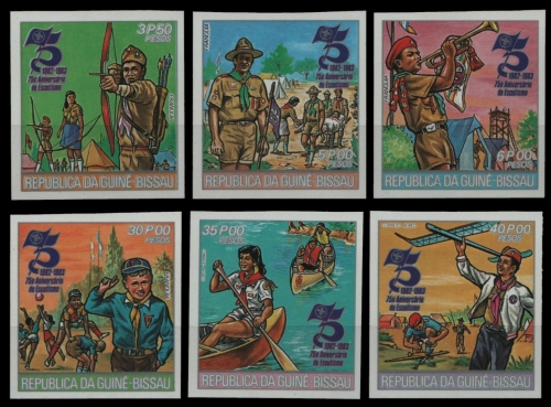 Guinea-Bissau 1982 - Mi-Nr. 616-621 B ** - MNH - ungez / imp - Pfadfinder