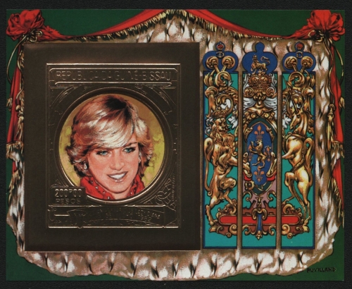 Guinea-Bissau 1982 - Mi-Nr. Block 237 B ** - MNH - Gold - ungez / imp - Diana